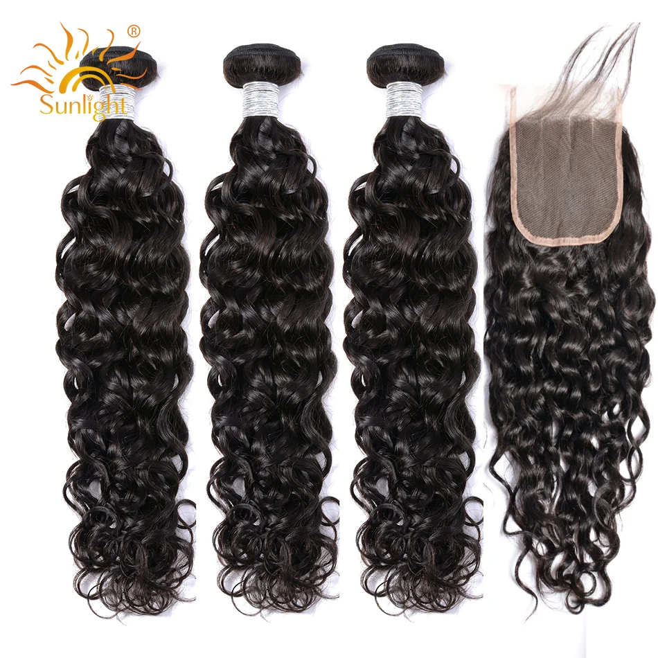 Brazilian Water Wave Hair Bundles With Closure Non Remy Human Hair Weave Bundles With 4*4 Swiss Lace Closure Sunlight Human Hair
Brazilian Water Wave Hair Bundles With Closure Non Remy Human Hair Weave Bundles With 4*4 Swiss Lace Closure Sunlight Human Hair