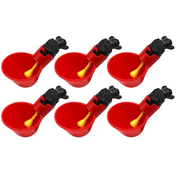 Automatic Filling Poultry Waterer Cups for Auto Watering Drinker System for Chickens, Ducks, Geese, Turkeys Etc. 6Pcs
Automatic Filling Poultry Waterer Cups for Auto Watering Drinker System for Chickens, Ducks, Geese, Turkeys Etc. 6Pcs
