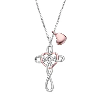 Simple Trendy Cross Love Heart Pendant Necklace Stainless Steel Chain Necklace for Women Lover Engagement Fashion Jewelry
Simple Trendy Cross Love Heart Pendant Necklace Stainless Steel Chain Necklace for Women Lover Engagement Fashion Jewelry