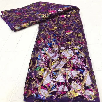 African French Tulle Lace Fabric 2020 purple/gold High Quality Velvet Lace Nigerian Sequence Net Lace Material For Women Dress
African French Tulle Lace Fabric 2020 purple/gold High Quality Velvet Lace Nigerian Sequence Net Lace Material For Women Dress
