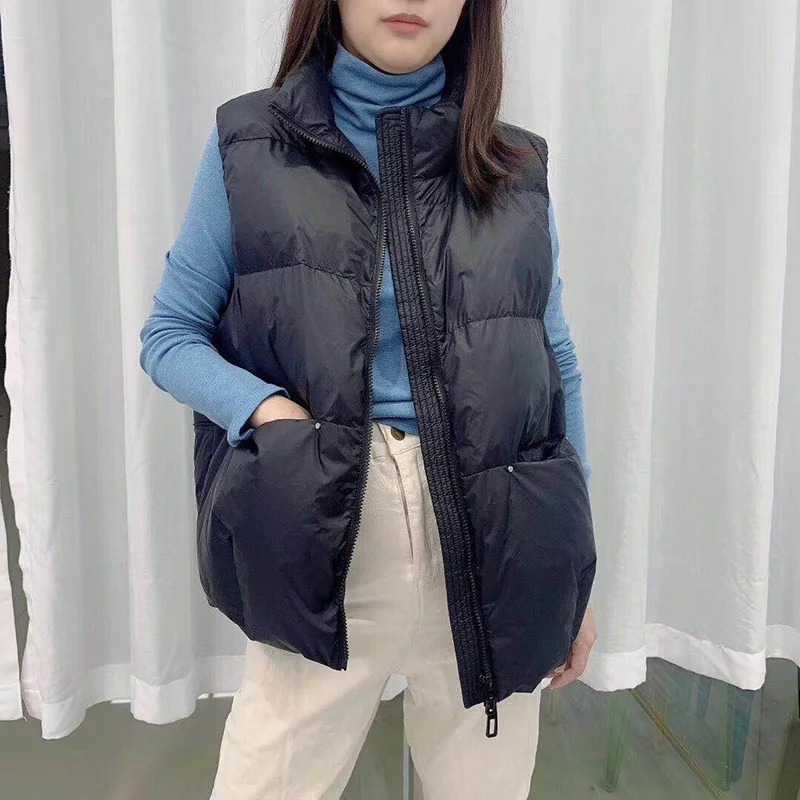 2021 Women's Autumn Winter New Stand Collar Zipper Solid Color All Match Vest For Ladies Fashion Casual White Duck Down Coat
2021 Women's Autumn Winter New Stand Collar Zipper Solid Color All Match Vest For Ladies Fashion Casual White Duck Down Coat