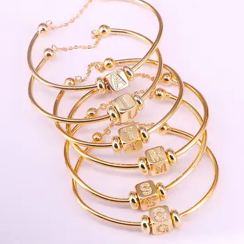 5Pcs Hot New Trendy Gold Color Jewelry Inlay CZ Crystal Letter Spacer Bead Women Cuff Bangles Bracelets
5Pcs Hot New Trendy Gold Color Jewelry Inlay CZ Crystal Letter Spacer Bead Women Cuff Bangles Bracelets