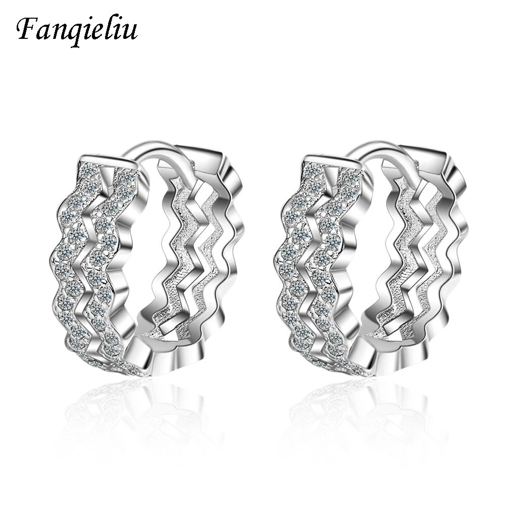 Fanqieliu Double Layer Wave Crystal Earring Hoops 925 Sterling Silver Hoop Earrings For Women FQL20405
Fanqieliu Double Layer Wave Crystal Earring Hoops 925 Sterling Silver Hoop Earrings For Women FQL20405