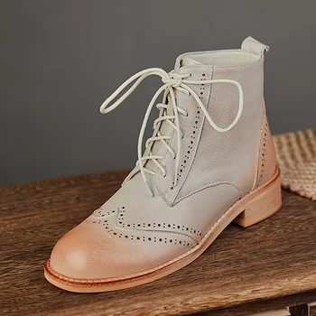 Genuine Leather Ankle Boots for Women ShortBoots High Heels Casual Booties Woman 2020 Spring Lace Up Plus Size Ladies Shoes
Genuine Leather Ankle Boots for Women ShortBoots High Heels Casual Booties Woman 2020 Spring Lace Up Plus Size Ladies Shoes
