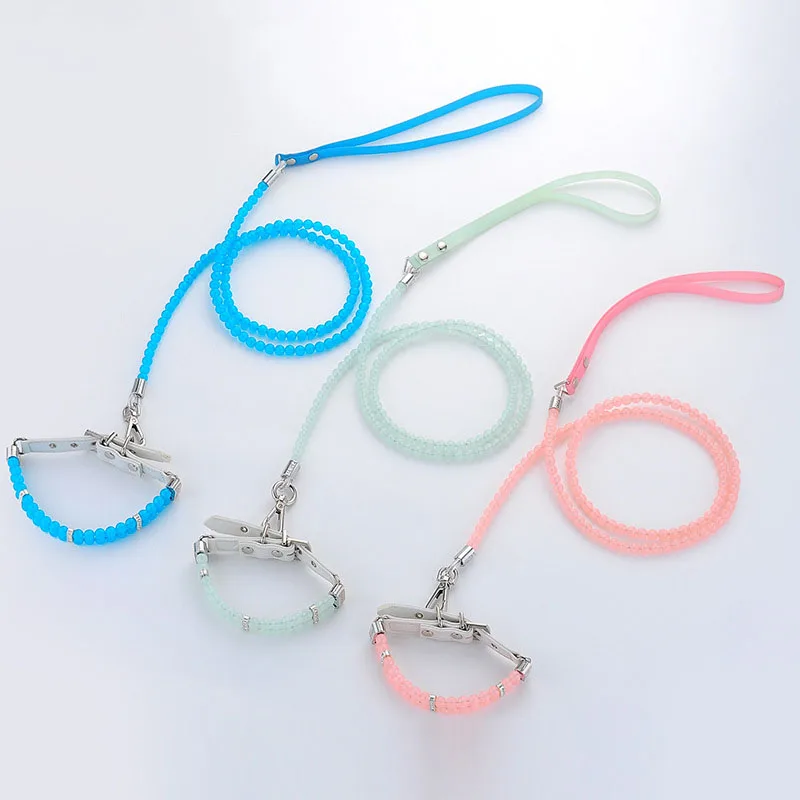 Dog Collar Environmental protection non-toxic Reflective pet accessories Adjustable outdoor Pearl Training Leashes 
Dog Collar Environmental protection non-toxic Reflective pet accessories Adjustable outdoor Pearl Training Leashes
