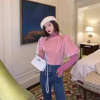 Women's T-shirts Tops Japanese Kawaii Ladies Ulzzang Retro Puff Sleeve Loose T-shirt Female Korean Harajuku Clothes For Women 
Women's T-shirts Tops Japanese Kawaii Ladies Ulzzang Retro Puff Sleeve Loose T-shirt Female Korean Harajuku Clothes For Women