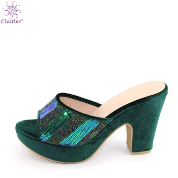 Latest 2020 Italian Design African Shoes Without Bag Set Pointed Toe Nigerian Royal Paty in Green Color 
Latest 2020 Italian Design African Shoes Without Bag Set Pointed Toe Nigerian Royal Paty in Green Color