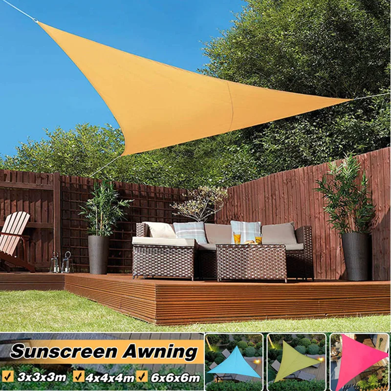 6x6x6m Anti-UV Awning Sun Shelter Triangle Canopy Outdoor Shelters Sunshade Waterproof Tarp Beach Sunshade Garden Car Camping
6x6x6m Anti-UV Awning Sun Shelter Triangle Canopy Outdoor Shelters Sunshade Waterproof Tarp Beach Sunshade Garden Car Camping