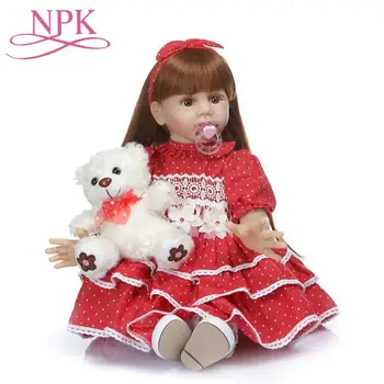 60CM Baby Doll Soft Silicone Vinyl Adorable Lifelike Toddler Baby Bonecas Girl Kids Bebes Reborn Dolls Toys Girls
60CM Baby Doll Soft Silicone Vinyl Adorable Lifelike Toddler Baby Bonecas Girl Kids Bebes Reborn Dolls Toys Girls