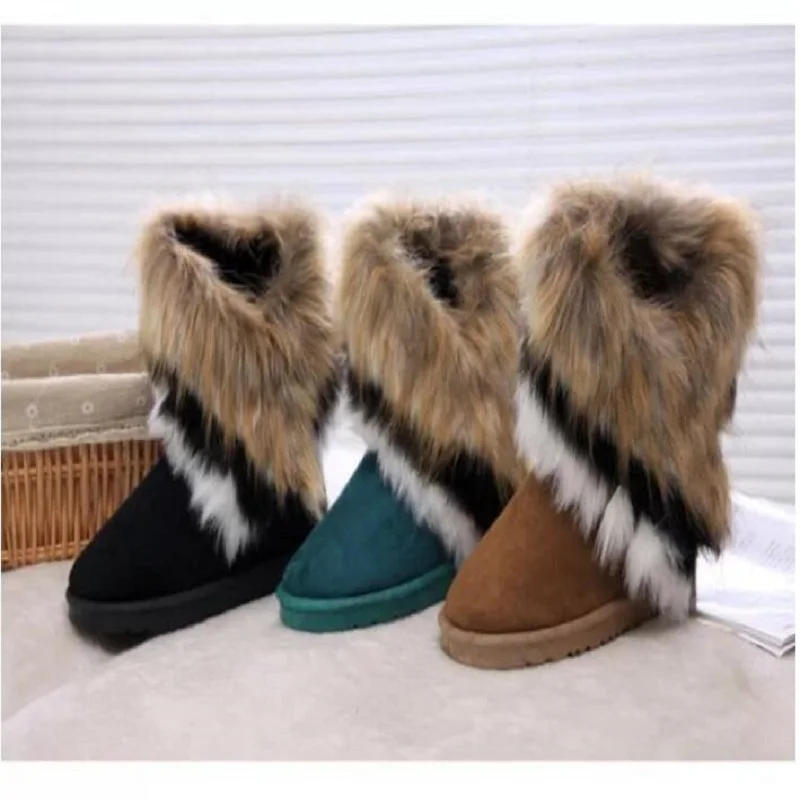 Autumn/winter warm snow boots fur integrated imitation fox fur snow boots mid boot flat heel ladies boots
Autumn/winter warm snow boots fur integrated imitation fox fur snow boots mid boot flat heel ladies boots