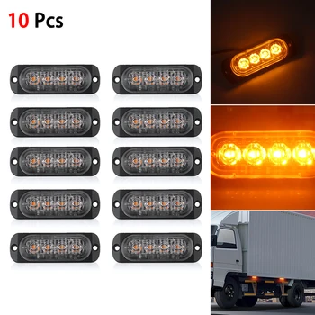10pcs Amber 4 LED 18W Yellow Car / Motorcycle / Pickup / Ship / Truck, Etc Safety Urgent Warning Lights Lamp Bars DC 12V
10pcs Amber 4 LED 18W Yellow Car / Motorcycle / Pickup / Ship / Truck, Etc Safety Urgent Warning Lights Lamp Bars DC 12V