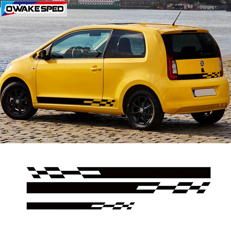 3pcs Racing Lattice Stripes Car Styling Door Side Skirt Sticker Door Tail Trunk Decor Decals For Skoda Citigo Fit 3-5 doors
3pcs Racing Lattice Stripes Car Styling Door Side Skirt Sticker Door Tail Trunk Decor Decals For Skoda Citigo Fit 3-5 doors