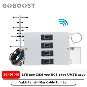 GOBOOST Signal Booster 4-Band 2G 3G 4G Cellular Amplifier LTE 800 GSM 900 DCS 1800 UMTS 2100 Signal Repeater 70dB Antenna kit
GOBOOST Signal Booster 4-Band 2G 3G 4G Cellular Amplifier LTE 800 GSM 900 DCS 1800 UMTS 2100 Signal Repeater 70dB Antenna kit