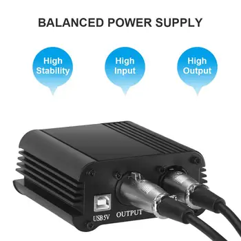 48V Phantom Power Supply Voltage Stabilization Without Noise with USB Cable Audio Cable for Condenser Microphone 100X90X40MM
48V Phantom Power Supply Voltage Stabilization Without Noise with USB Cable Audio Cable for Condenser Microphone 100X90X40MM