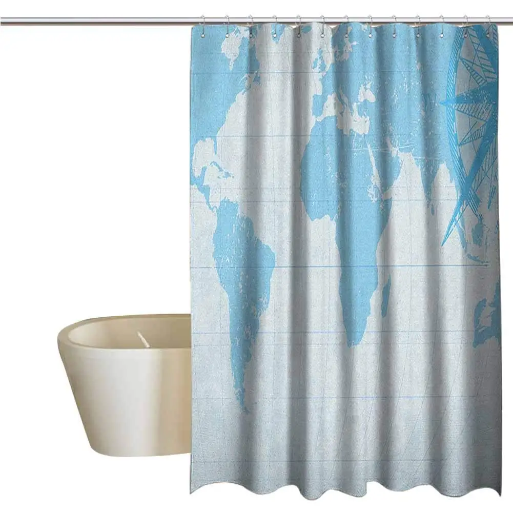Map Cool Shower Curtain Rustic Blue Grunge Background with Vintage World Map and Retro Compass Cartography Exploration Bathroom
Map Cool Shower Curtain Rustic Blue Grunge Background with Vintage World Map and Retro Compass Cartography Exploration Bathroom
