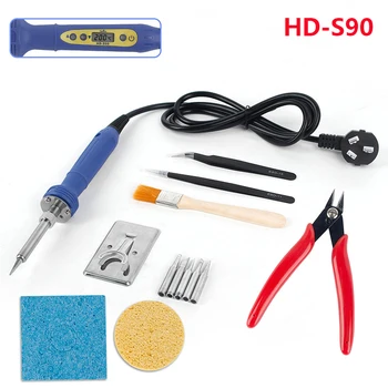 New Adjustable Temperature Electric Soldering Iron 220V 110V 90W Welding Solder Rework Station Heat Pencil Tips Repair Tool
New Adjustable Temperature Electric Soldering Iron 220V 110V 90W Welding Solder Rework Station Heat Pencil Tips Repair Tool