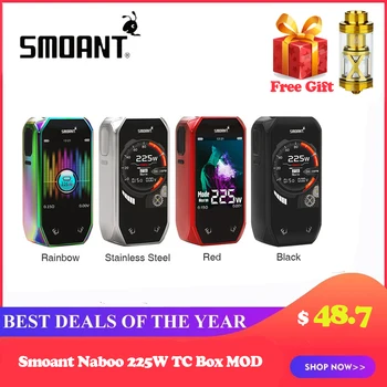 Smoant Naboo 225W TC Box MOD Vape Kit 2.4 Inch Colorful Screen MOD Box Dual 18650 Batteries with Free Tank Vs DRAG 2 LUXE MOD
Smoant Naboo 225W TC Box MOD Vape Kit 2.4 Inch Colorful Screen MOD Box Dual 18650 Batteries with Free Tank Vs DRAG 2 LUXE MOD