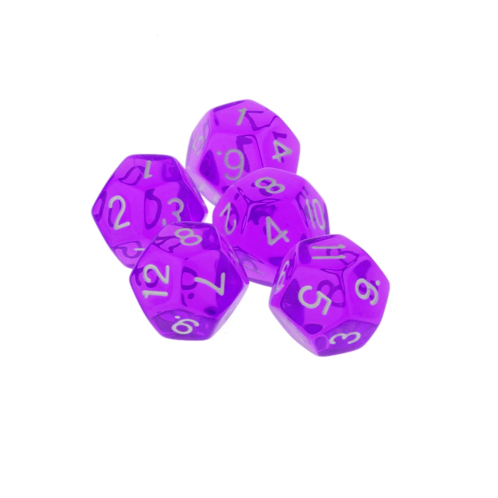 10 Pieces D12 Dices for D&D TRPG MTG Board Games Accessories 10 Pieces D12 Dices for D&D TRPG MTG Board Games Accessories