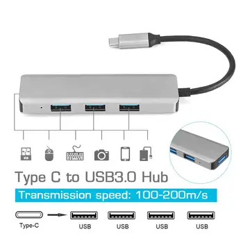 12cm Type-c Hub Adapter 4-Port USB 3.0 Ultra Slim Data Hub for Mac ,Vista, XP, Linux, Notebook PC, USB Flash Drives Etc
12cm Type-c Hub Adapter 4-Port USB 3.0 Ultra Slim Data Hub for Mac ,Vista, XP, Linux, Notebook PC, USB Flash Drives Etc