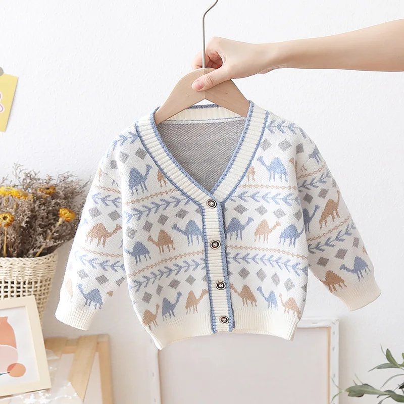 Boys Sweater Dinosaur Pattern Knitted Cardigan For Toddler Boy Kids Casual Cartoon Warm Cotton V Neck Children Sweaters Top
Boys Sweater Dinosaur Pattern Knitted Cardigan For Toddler Boy Kids Casual Cartoon Warm Cotton V Neck Children Sweaters Top