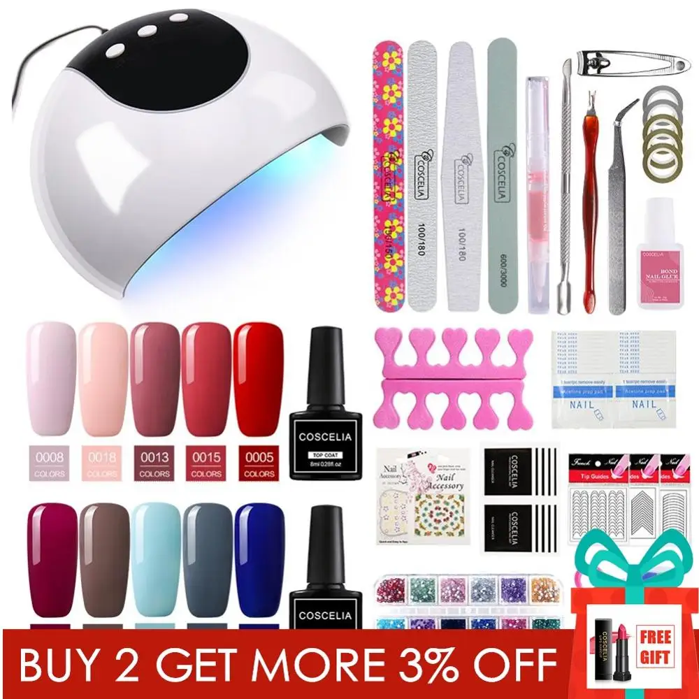 COSCELIA 10Pcs Gel Nail Polish Set Tools For Manicure Nail Art Manicure Set High Quality Set For Gel Varnish Nail Kit Manicure
COSCELIA 10Pcs Gel Nail Polish Set Tools For Manicure Nail Art Manicure Set High Quality Set For Gel Varnish Nail Kit Manicure