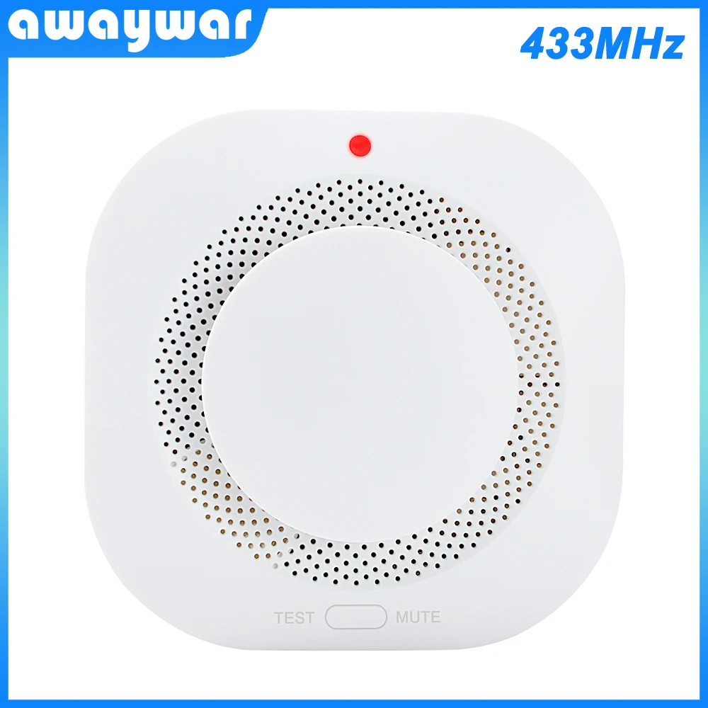 Awaywar 433MHz Wireless Fire Protection Smoke Detector Portable Fire Alarm Sensors For Smart home Security Alarm System
Awaywar 433MHz Wireless Fire Protection Smoke Detector Portable Fire Alarm Sensors For Smart home Security Alarm System