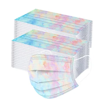 100pc Mascarillas Adult Tie-dye Gradient Printed Three-layer Dust-proof Disposable Mask Maske Mascarilla Masque Mondmasker
100pc Mascarillas Adult Tie-dye Gradient Printed Three-layer Dust-proof Disposable Mask Maske Mascarilla Masque Mondmasker