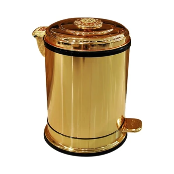 Gold Color Garbage Kitchen Metal Trash Bins Garbage Cans with Foot Pedal Garbage Bin for Home Hotel
Gold Color Garbage Kitchen Metal Trash Bins Garbage Cans with Foot Pedal Garbage Bin for Home Hotel