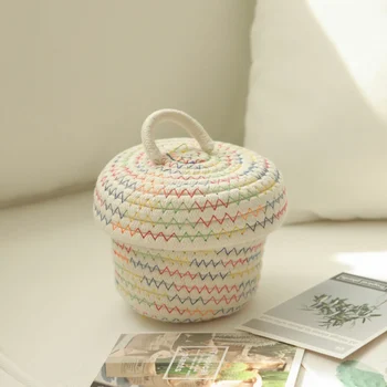 storage basket Simple cotton knitting table top sundries cosmetics snack fabric storage box storage basket needle and thread bag
storage basket Simple cotton knitting table top sundries cosmetics snack fabric storage box storage basket needle and thread bag
