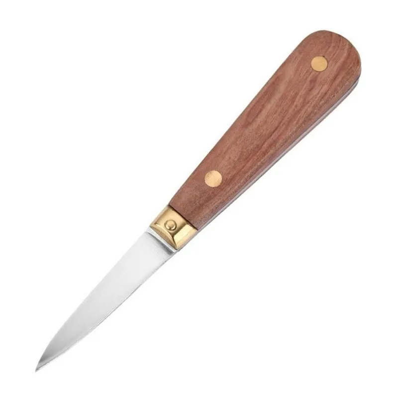 

1PC Stainless Steel Wooden Handle Oyster Knife For Seafood Scallop Shucking Knife Shell Opener Tools Oyster Knives 16.5cm