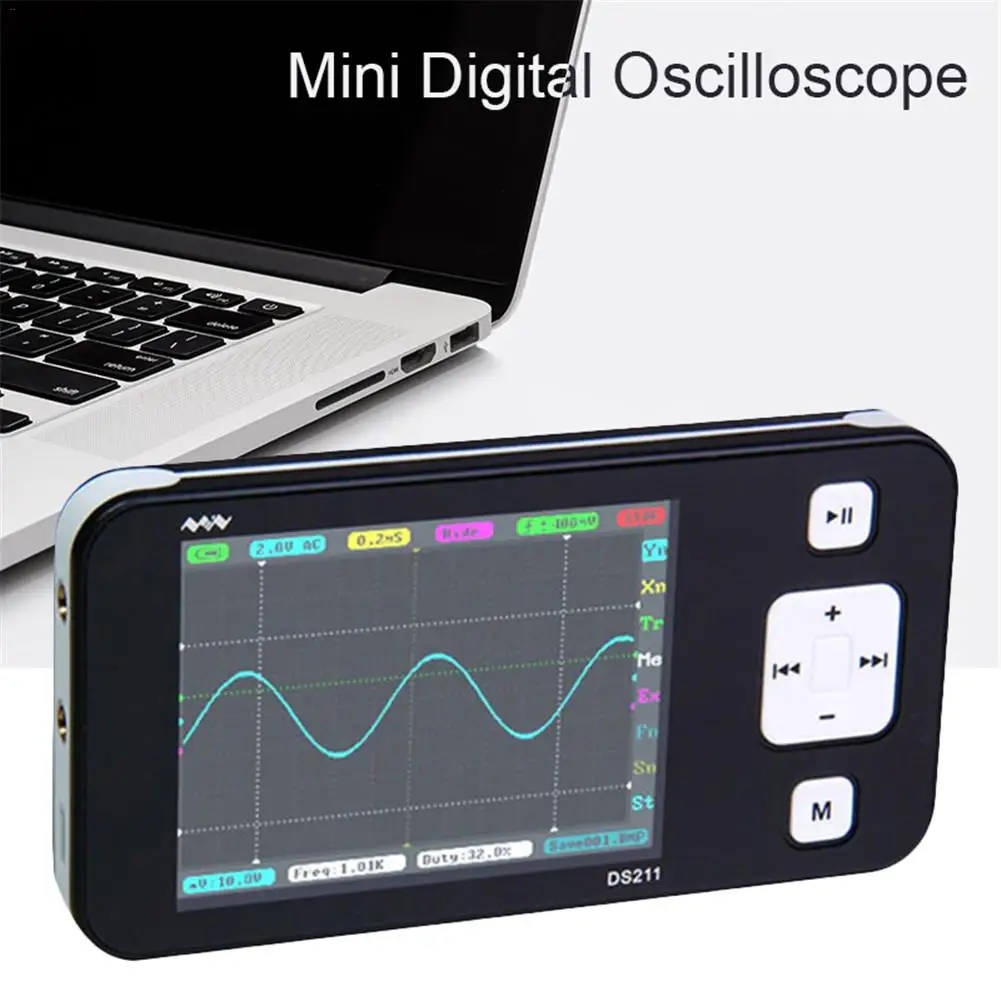 New MINI DS211 ARM Nano Pocket Professional Portable Digital Oscilloscope Digital DSO 211 DS 211 DS0211 DS0 211 with MCX Probe
New MINI DS211 ARM Nano Pocket Professional Portable Digital Oscilloscope Digital DSO 211 DS 211 DS0211 DS0 211 with MCX Probe