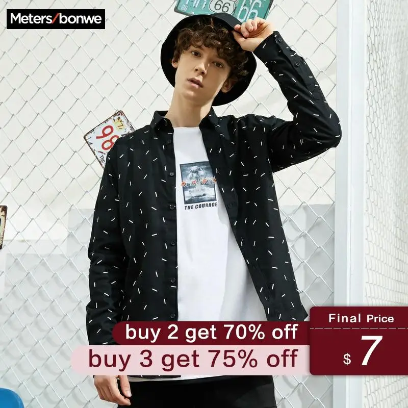 Metersbonwe Men Shirt Long Sleeve New Spring Autumn Polka Dot Literary Print Brushed Slim Bottoming Shirt
Metersbonwe Men Shirt Long Sleeve New Spring Autumn Polka Dot Literary Print Brushed Slim Bottoming Shirt