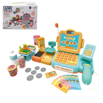 Smart Cash Register Pretend Play Cashier with Scanner, Microphone, Play Money and Grocery Toy for Kid Boys Girls
Smart Cash Register Pretend Play Cashier with Scanner, Microphone, Play Money and Grocery Toy for Kid Boys Girls
