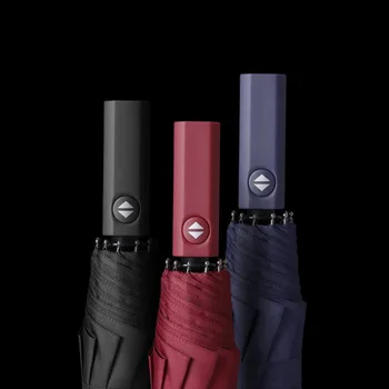 Color Handle Ten Bone Automatic Three-folding Umbrella Business Self-opening Umbrella Development Folding clear umbrella
Color Handle Ten Bone Automatic Three-folding Umbrella Business Self-opening Umbrella Development Folding clear umbrella
