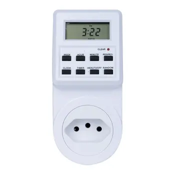Electronic Digital Timer Switch 24 Hour Cyclic BR FR Plug Kitchen Timer Outlet Programmable Timing Socket
Electronic Digital Timer Switch 24 Hour Cyclic BR FR Plug Kitchen Timer Outlet Programmable Timing Socket