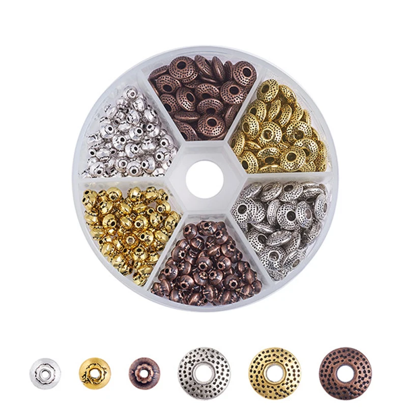1Box Mixed Shapes Tibetan Style Alloy Bead Spacers Metal Beads Mixed Color for Jewelry Making DIY Bracelet Findings 8x2cm
1Box Mixed Shapes Tibetan Style Alloy Bead Spacers Metal Beads Mixed Color for Jewelry Making DIY Bracelet Findings 8x2cm