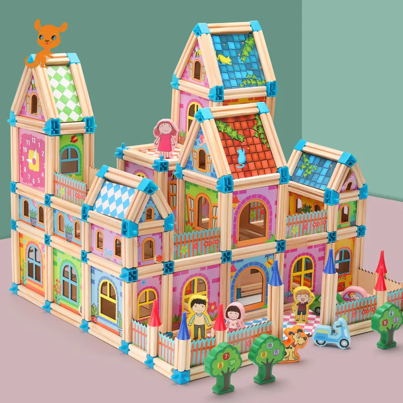 128/268pcs Wooden Construction Building Model Building Blocks Children's Intelligence Building Block Toy Wood Block Gift For Kid
128/268pcs Wooden Construction Building Model Building Blocks Children's Intelligence Building Block Toy Wood Block Gift For Kid