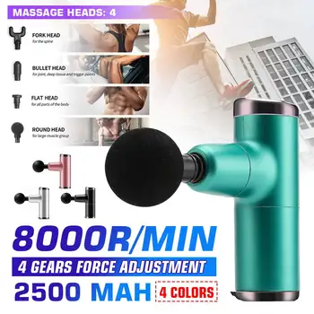 Mini 8000r/min Therapy Massage Guns 4 Gears Muscle Massager Pain Sport Massage Machine Relax Body Slimming Relief 4 Heads
Mini 8000r/min Therapy Massage Guns 4 Gears Muscle Massager Pain Sport Massage Machine Relax Body Slimming Relief 4 Heads