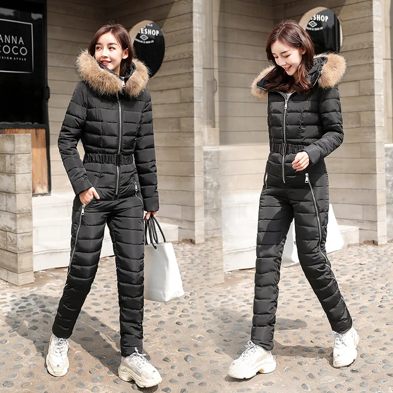 2019 Winter New Style Women's Slim Fit Slimming One-piece Set Cool Thick down Jacket Cotton-padded Clothes Cotton-padded Trouser 
2019 Winter New Style Women's Slim Fit Slimming One-piece Set Cool Thick down Jacket Cotton-padded Clothes Cotton-padded Trouser