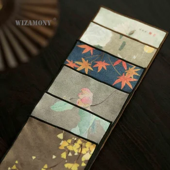 

Wizamony Tea Towel Zen Painted Velvet Absorbent Tea Cloth Small Tea Mat Teapot Heat Proof Mat Tea Art Tea Ceremony Accessories