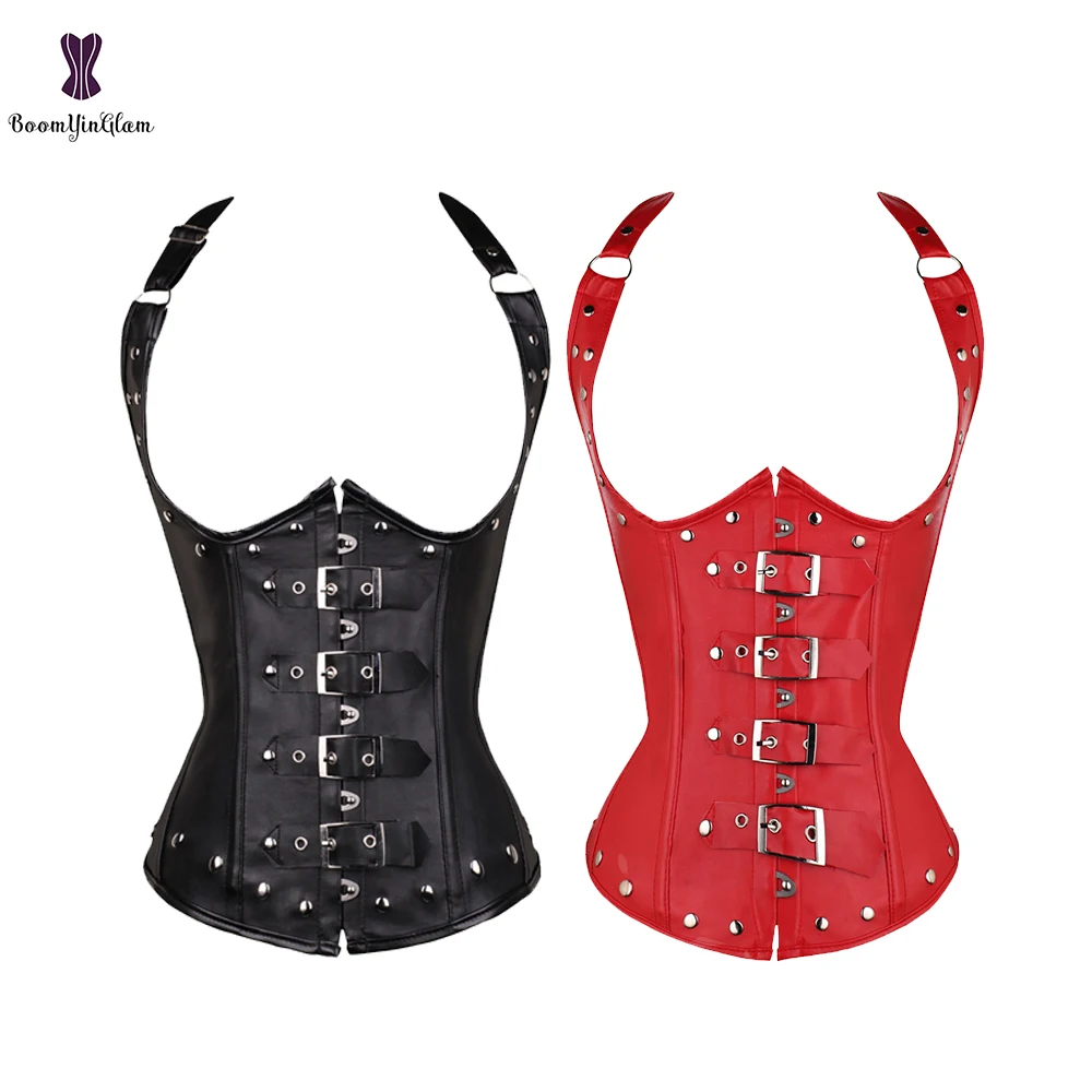 Jacket Tank Corset Faux Leather Bustier Vest Gothic Gorset Front Buckle Rivet Korsett Black Red Plus Size Korse Outfit
Jacket Tank Corset Faux Leather Bustier Vest Gothic Gorset Front Buckle Rivet Korsett Black Red Plus Size Korse Outfit