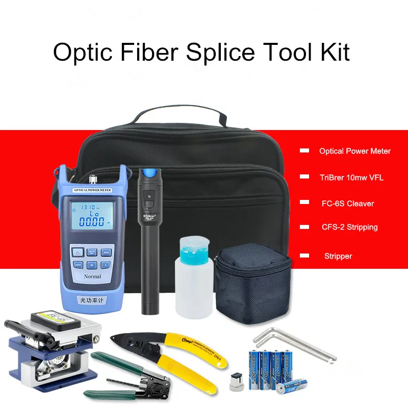 12 in 1 FTTH tool set Optical power meter with TriBrer 10mw/10KM VFL fc-6s cleaver CFS-2 stripper fiber tool kits
12 in 1 FTTH tool set Optical power meter with TriBrer 10mw/10KM VFL fc-6s cleaver CFS-2 stripper fiber tool kits
