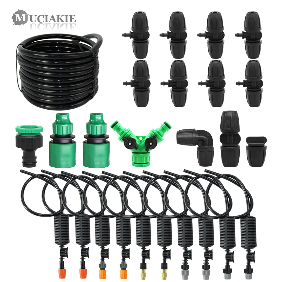 MUCIAKIE 25M 8/11 Hose DIY Garden Hanging Mist Sprayer Irrigation System With Weight And Anti-Drip Device For Greenhouse Cooling
MUCIAKIE 25M 8/11 Hose DIY Garden Hanging Mist Sprayer Irrigation System With Weight And Anti-Drip Device For Greenhouse Cooling
