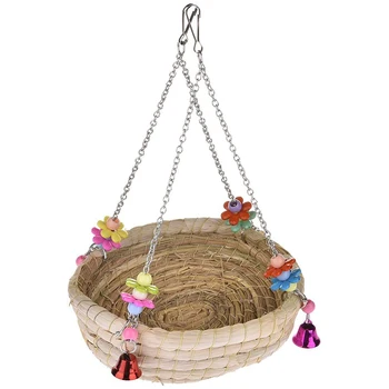 Woven Straw Nest Nest Bed Big Bird Swing Toy, with Bells, Parrot Parrot, Parrot, Canary Hamster, Chinchilla, Cage
Woven Straw Nest Nest Bed Big Bird Swing Toy, with Bells, Parrot Parrot, Parrot, Canary Hamster, Chinchilla, Cage