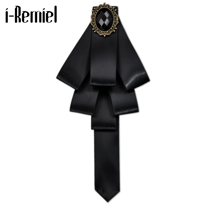 Новый модный роскошный галстук-бабочка i-Remiel в британском стиле с кристаллами для