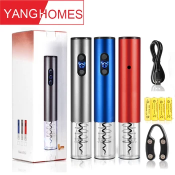 Electric Wine Bottle Openers Automatic Corkscrew Opener with Attached Foil Cutter Battery or USB Bottle Opener for Kitchen Tool
Electric Wine Bottle Openers Automatic Corkscrew Opener with Attached Foil Cutter Battery or USB Bottle Opener for Kitchen Tool