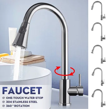Pull Out Kitchen Sink Faucet 304 Stainless Steel Deck Mounted Stream Sprayer Kitchen Mixer Tap Bathroom Kitchen Hot Cold Tap
Pull Out Kitchen Sink Faucet 304 Stainless Steel Deck Mounted Stream Sprayer Kitchen Mixer Tap Bathroom Kitchen Hot Cold Tap
