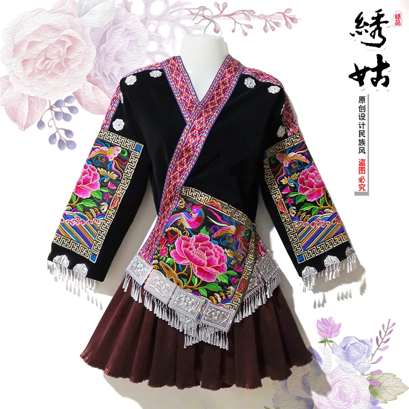 New guizhou dong dance costumes tu yi costumes stage female traditional chinese dance costume stage costumes for singers
New guizhou dong dance costumes tu yi costumes stage female traditional chinese dance costume stage costumes for singers