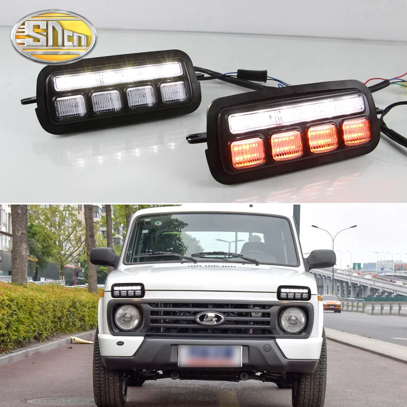 LED Daytime Running Lights for Lada Niva 4x4 1995+ 2019 with Turn Signal Light Lamp DRL Fog | Автомобили и мотоциклы