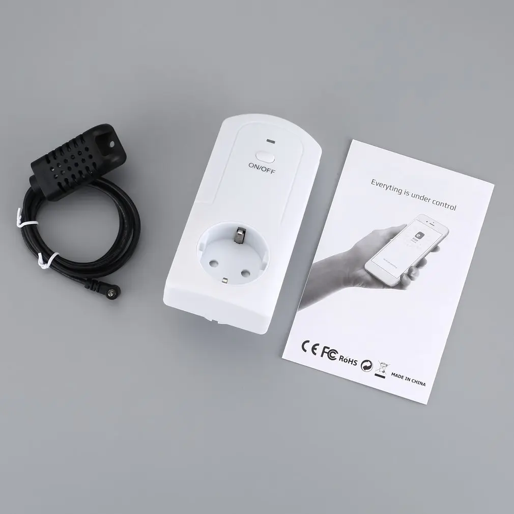 Wifi Wireless Temperature Humidity Thermostat Module App Ts-5000 Smart Remote Control Smart Timing Switch Socket EU Plug
Wifi Wireless Temperature Humidity Thermostat Module App Ts-5000 Smart Remote Control Smart Timing Switch Socket EU Plug